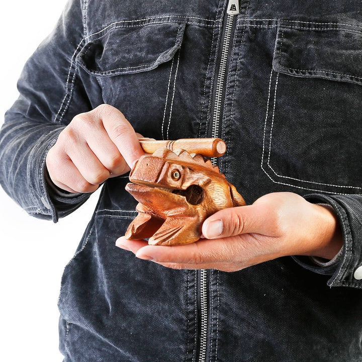 Fun Wooden Frog Percussion Instrument Image 4