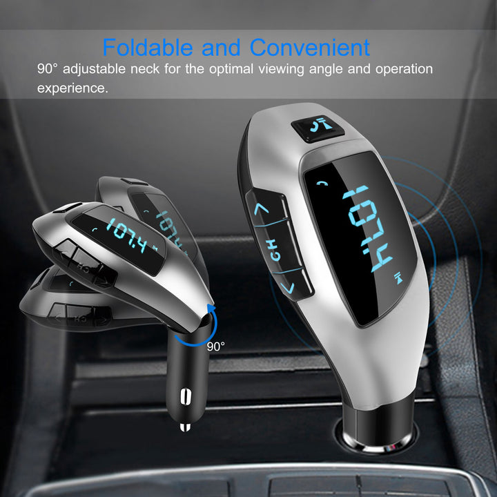Car FM Wireless Transmitter USB Charge Handsfree Call MP3 Player Supports U Disk TF Card Reading Image 4