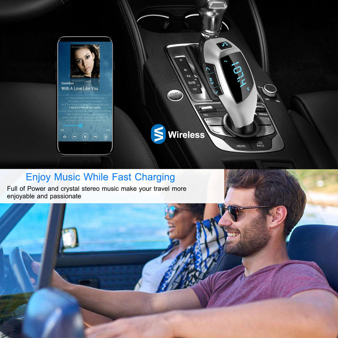 Car FM Wireless Transmitter USB Charge Handsfree Call MP3 Player Supports U Disk TF Card Reading Image 6