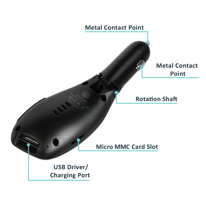 Car FM Wireless Transmitter USB Charge Handsfree Call MP3 Player Supports U Disk TF Card Reading Image 8