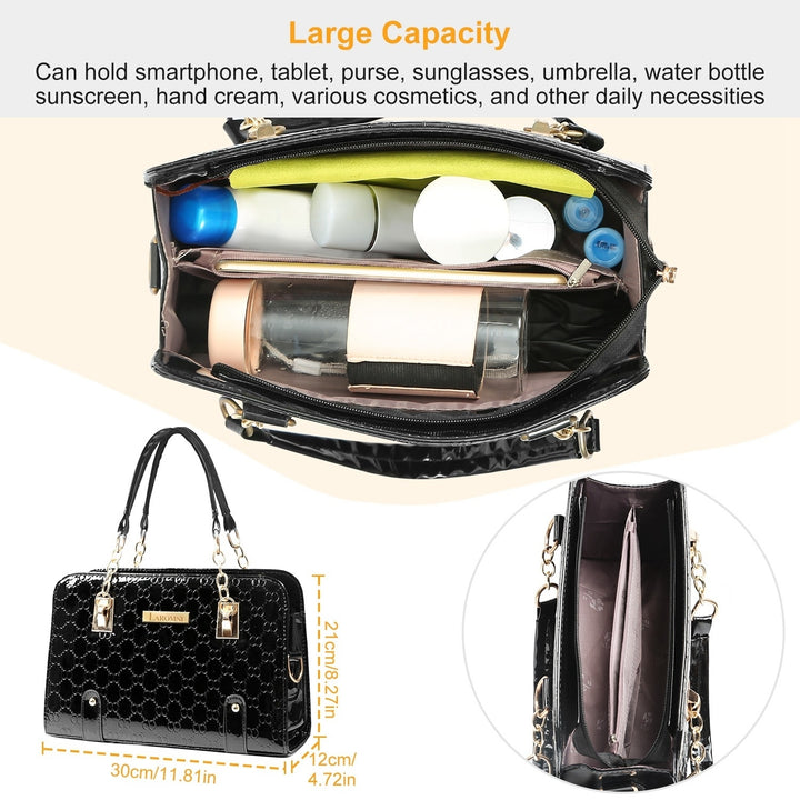 Women Fashion Leather Handbag Lady Purses Tote Bags Shoulder Satchel Crossbody Bags Image 4