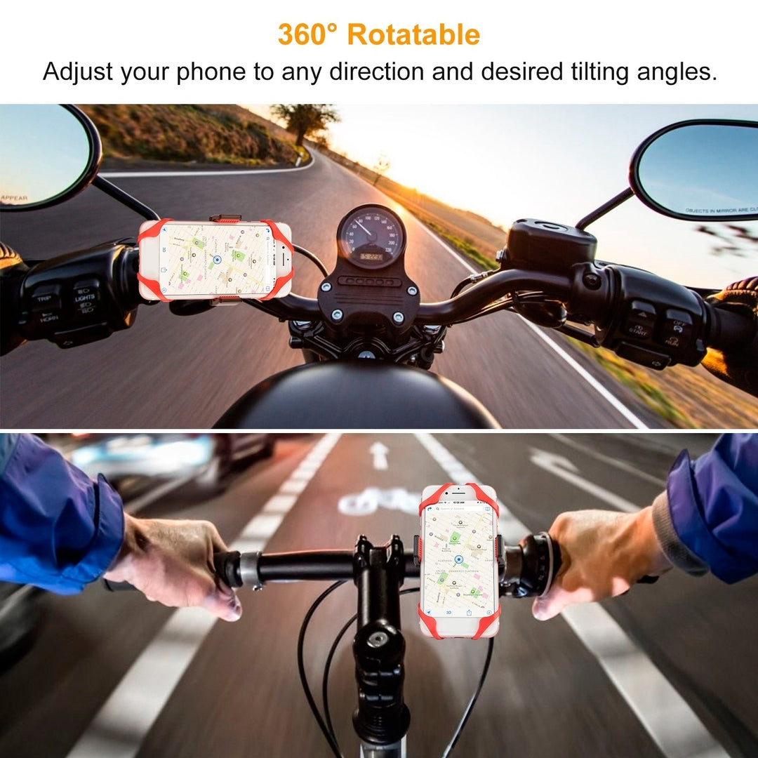 Bicycle Phone Holder Bracket Rotatable Silicone Motorcycle MTB Handlebar Mount For Bike Cell Phone GPS Image 6