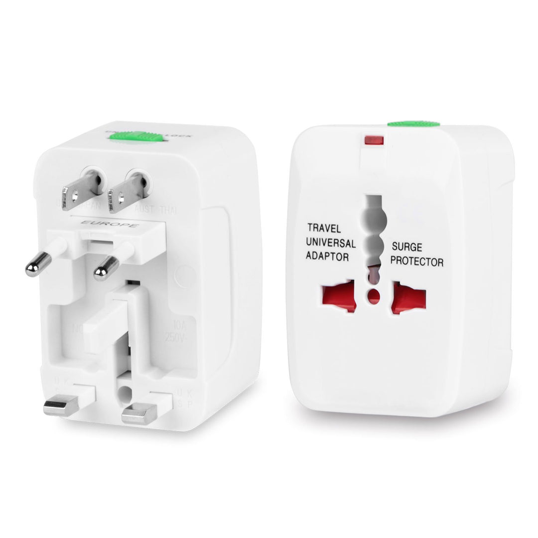 Universal Travel Adapter Worldwide Plug for US UK EU AUS Mobile Devices Black Image 1