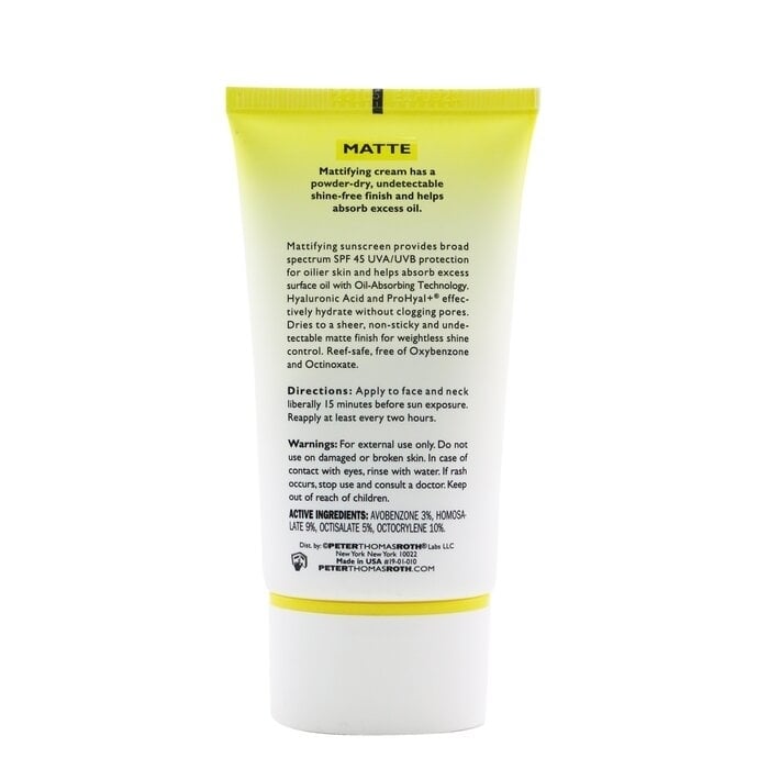 Peter Thomas Roth - Max Matte Shine Control Sunscreen Broad Spectrum SPF 45(50ml/1.7oz) Image 3