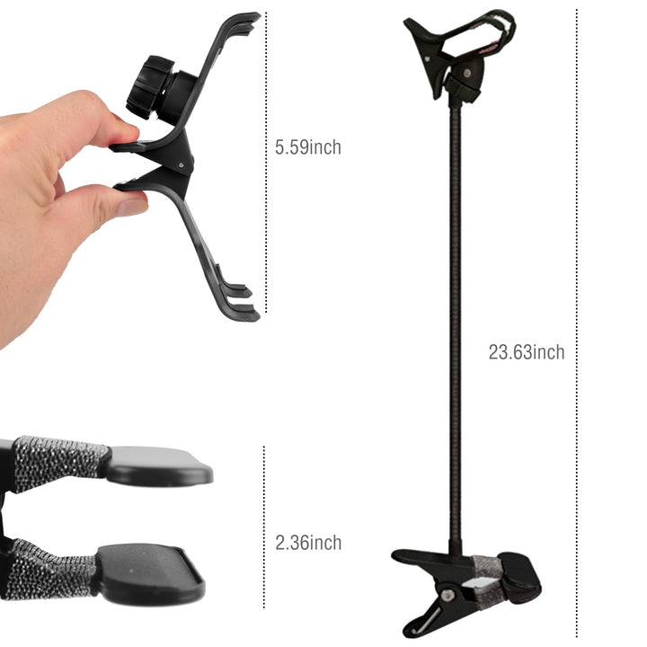 Lazy Bracket 360 Rotation Gooseneck Clip Smartphone Holder Image 2