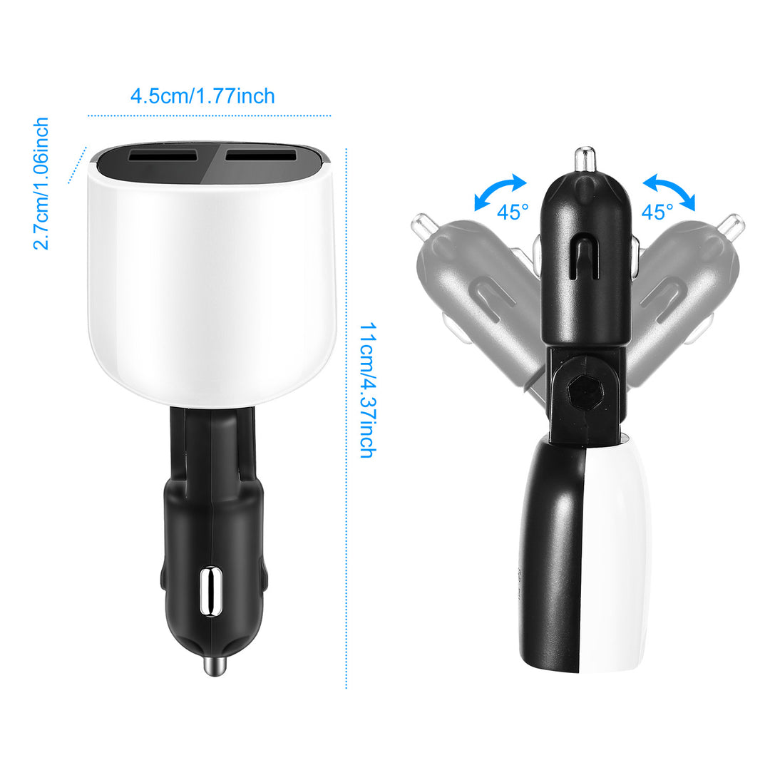 Dual USB Car Charger 17W 3.4A Phone Tablet Cigarette Lighter Charger USB Charging Adapter Image 6