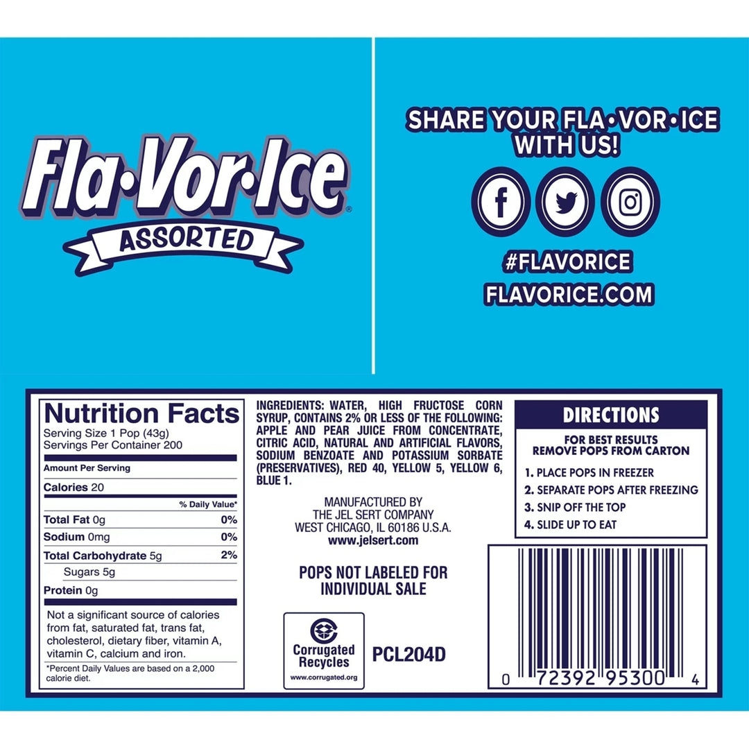 Fla-Vor-Ice Giant Pops 1.5 Ounce (Pack of 200) Image 3