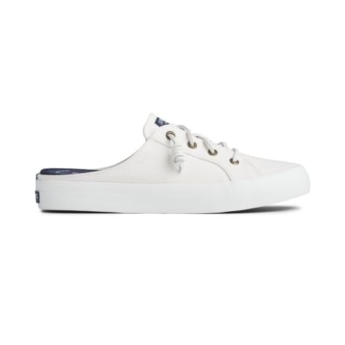 Sperry Womens Crest Vibe Mule Sneakers White Canvas STS84169 Comfort Fit Image 2