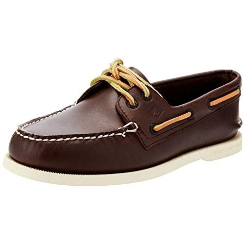 Sperry Mens Authentic Original 2-Eye Boat Shoe Brown Buck Leather - 0195412 Black Amaretto BROWN Image 2