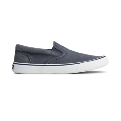 Sperry Striper II Slip On Sneaker Mens Salt Washed Navy STS22405 Size Available Image 2