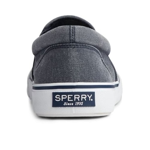 Sperry Striper II Slip On Sneaker Mens Salt Washed Navy STS22405 Size Available Image 4