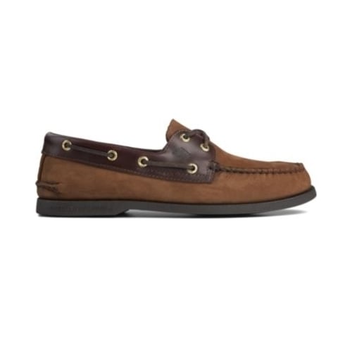 Sperry Mens Authentic Original 2-Eye Boat Shoe Brown Buck Leather - 0195412 Black Amaretto BROWN Image 3