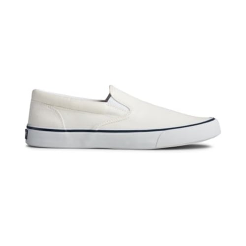 Sperry Mens Striper II Slip On Sneaker Salt Washed White - STS22404  SW WHITE Image 2