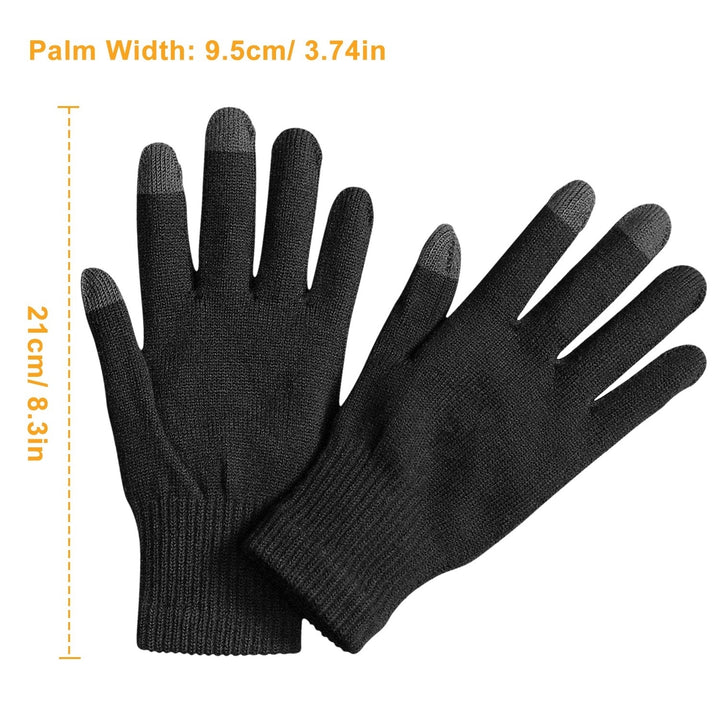Unisex Winter Knit Gloves Touchscreen Outdoor Windproof Cycling Skiing Warm Gloves Image 4