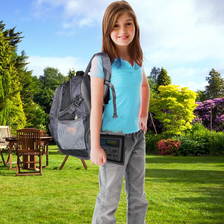 Unisex School Backpack Casual Travel Shoulder Bag Adjustable Straps Dual Water Bottle Pouch Image 4