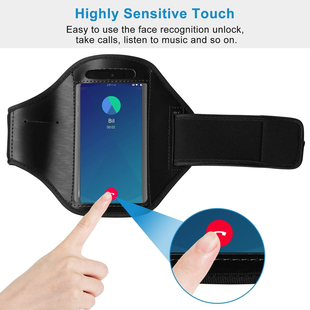 Adjustable Sweat Resistant Armband Case for iPhone 5 and Phones Under 4in - Black Image 4