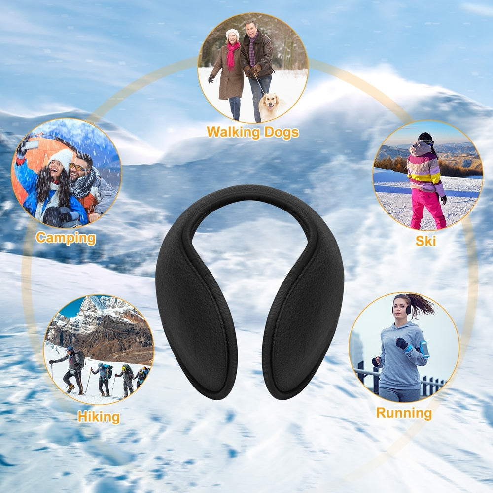 2Pcs Ear Warmers Unisex Winter Earmuffs Behind the Head for Winter Running Walking Dog Travel Image 2