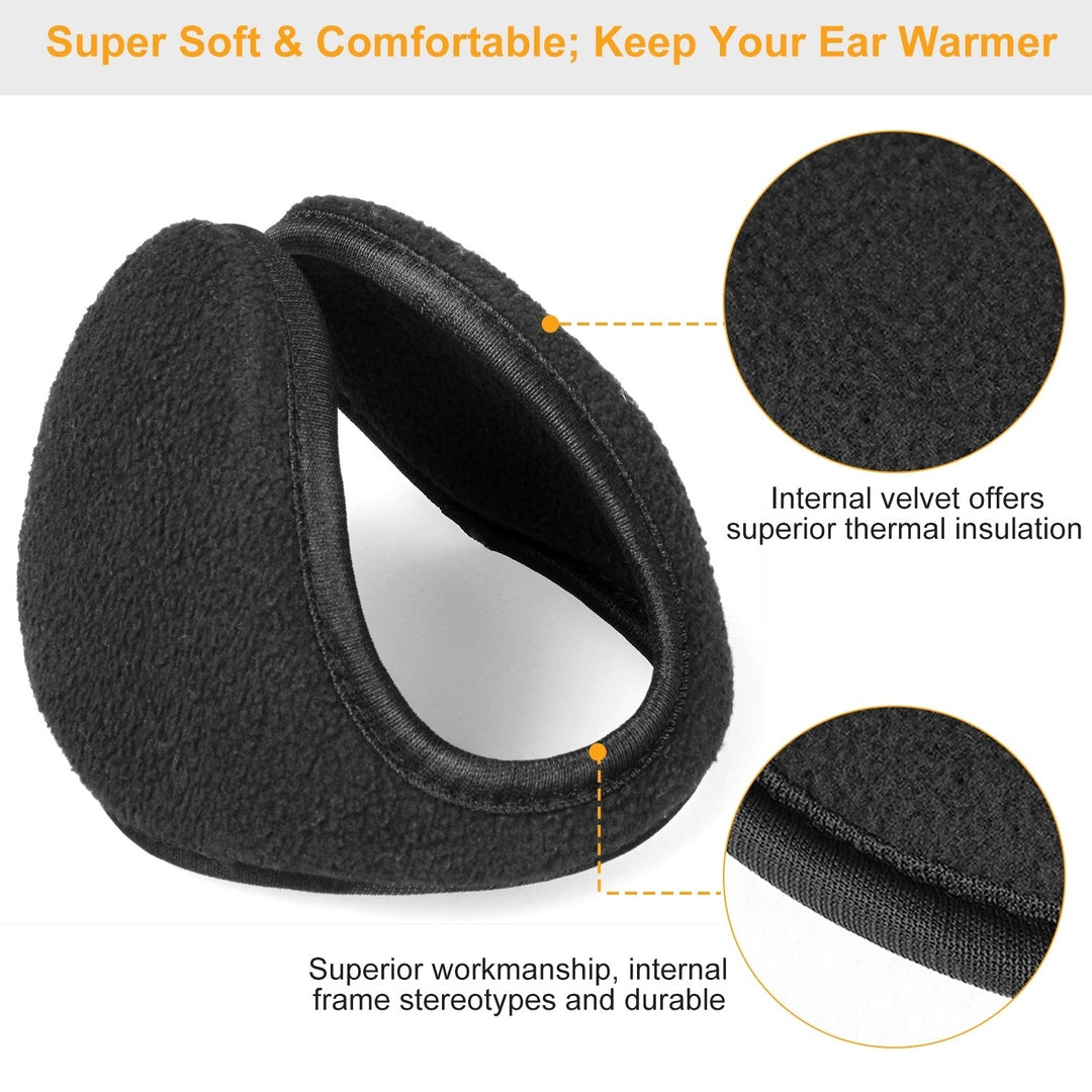 2Pcs Ear Warmers Unisex Winter Earmuffs Behind the Head for Winter Running Walking Dog Travel Image 3