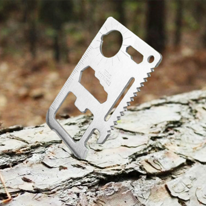 11 In 1 Stainless Steel Multi-tool Pocket Tool Credit Card Wallet Survival Tool Image 4