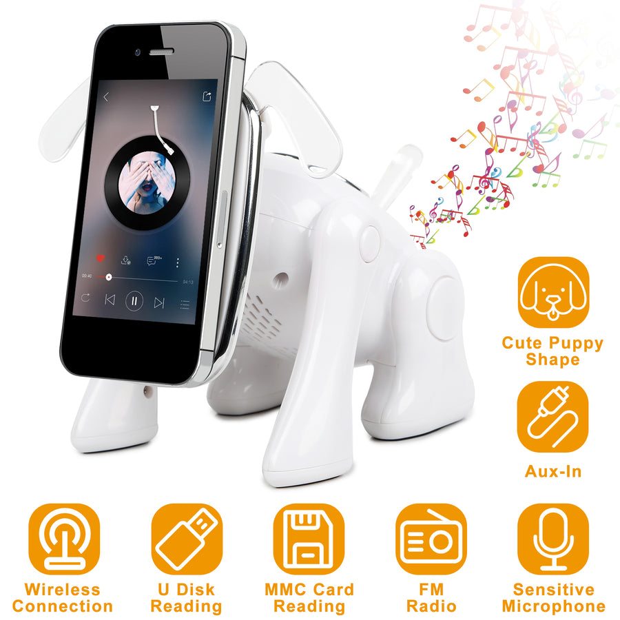 Puppy Dog Wireless Speaker Portable Mini Music Player Stereo Cute Animal Speaker Image 1