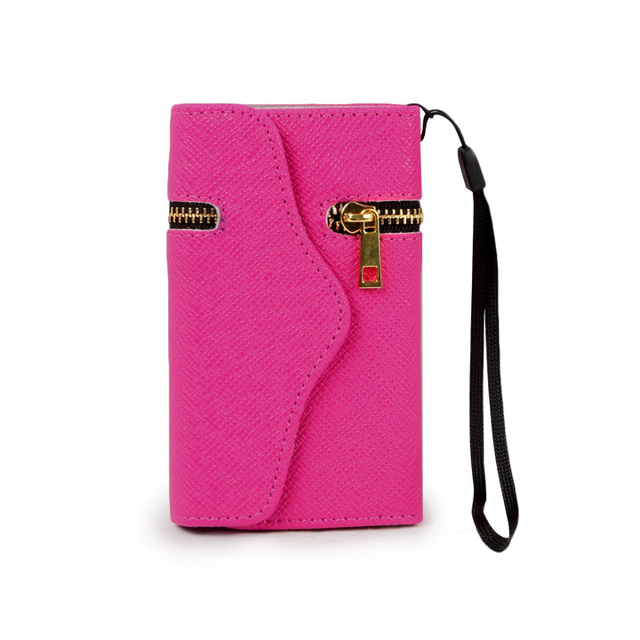 Clutch Case Unique ZIPPER PU Leather Wallet Flip Hard Case Cover Card Holder For iPhone 4 4s Image 4