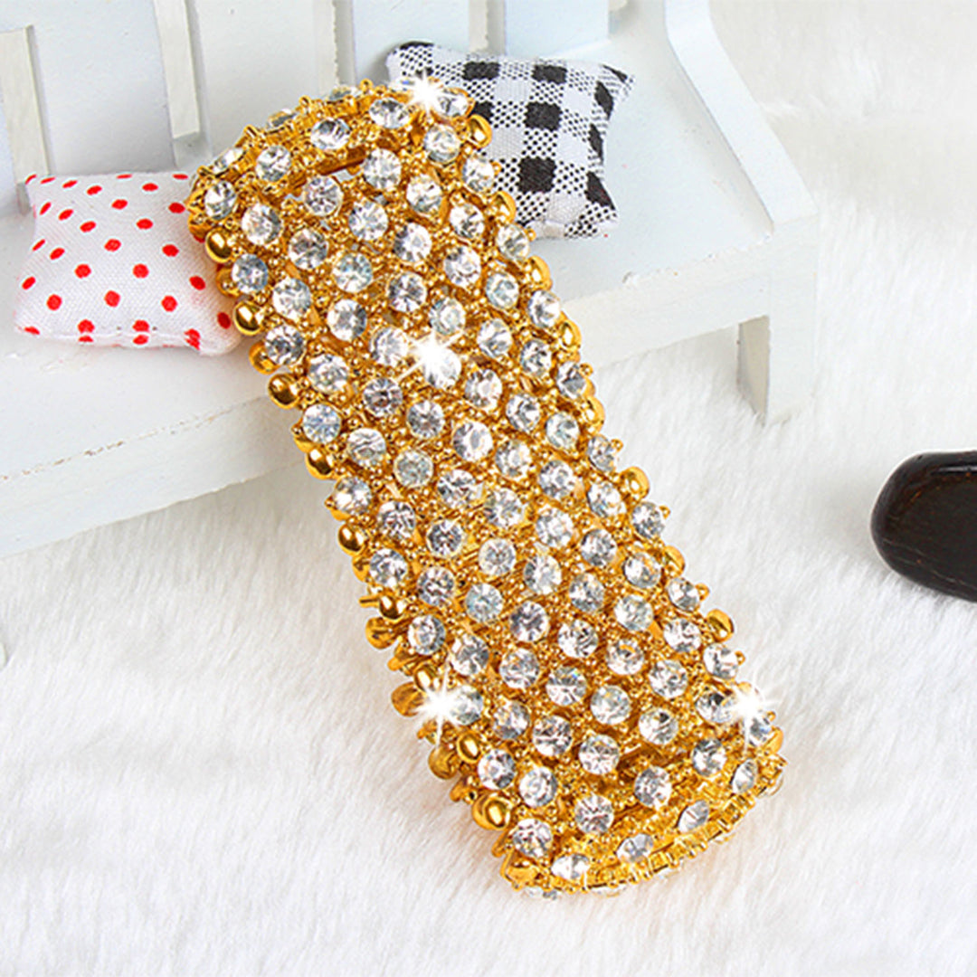 Noble Burnished Gold Rhinestone Bracelet Bling Jewelry Stylish Gift Party Wear Image 4