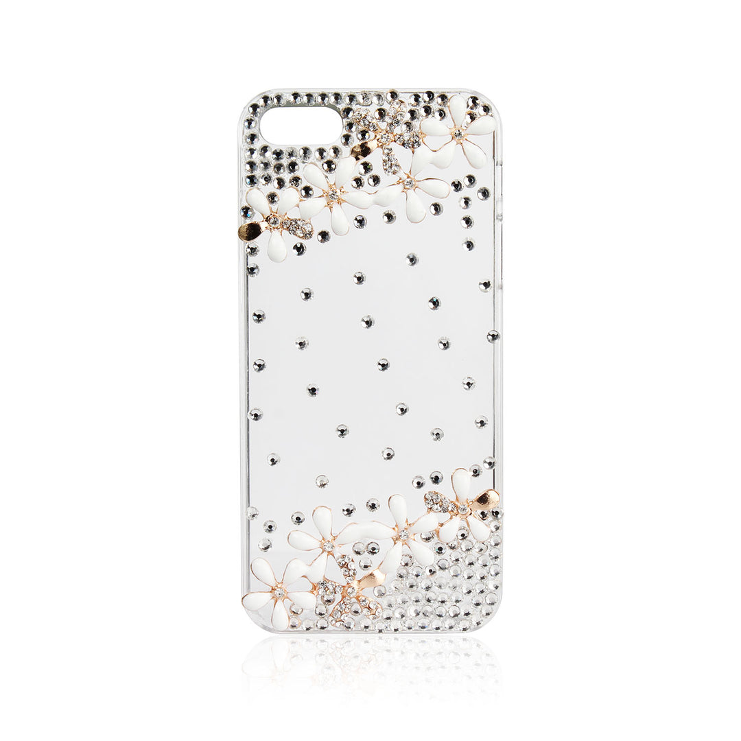 Transparent Bling Rhinestone Flower Case For iPhone 5 5S 5C Image 1