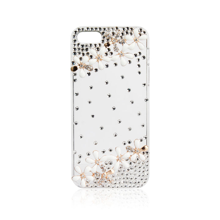 Transparent Bling Rhinestone Flower Case For iPhone 5 5S 5C Image 1