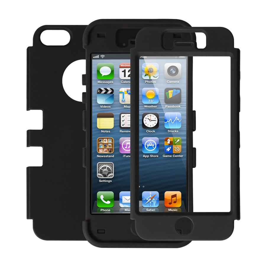 3 Layers Hybrid Armor Cover Case with Inner Soft Shell for Apple iPhone 5 Image 1