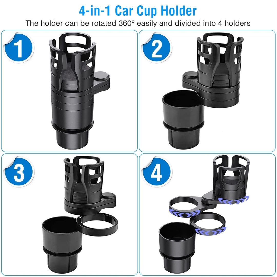 4 In 1 Car Cup Holder Expander Adapter Multifunctional Water Cup Mount Stand Image 4