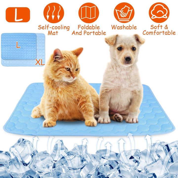 Pet Cooling Mat Pad Blanket for Dogs Cats Self Cooling Cushion Image 1