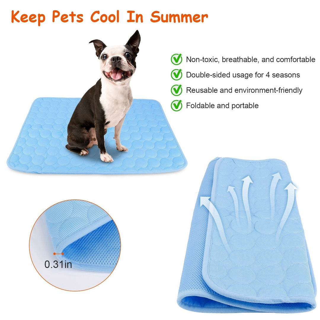 Pet Cooling Mat Pad Blanket for Dogs Cats Self Cooling Cushion Image 3