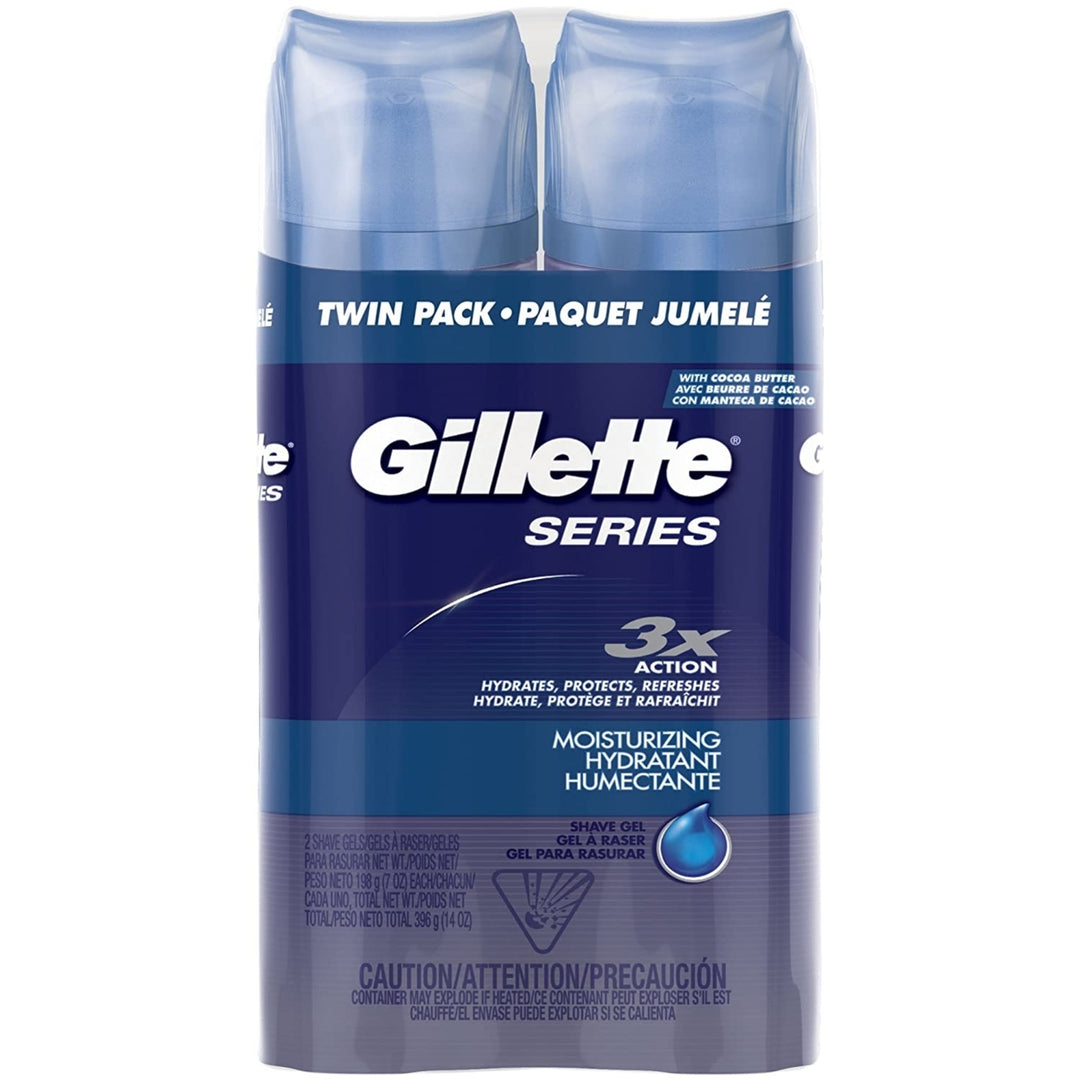 Gillette Series 3X Action Shave GelMoisturizing Twin Pack (7 Ounce Each) Image 1