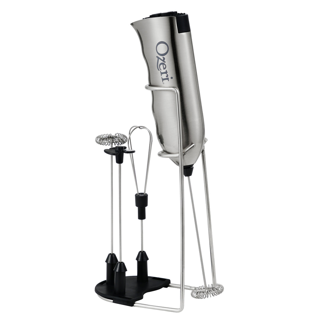 Ozeri Deluxe Milk Frother and Whisk in Stainless Steelwith Stand and 4 Frothing Attachments Image 8