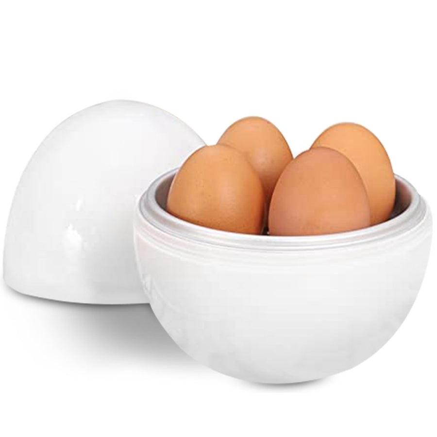 Microwave Egg Boiler Soft Medium Hard Egg Steamer Ball Shape Cooker up to 4 Eggs Dishwasher Safe Image 1