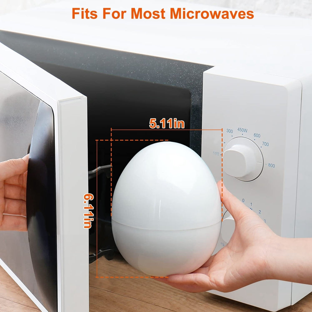 Microwave Egg Boiler Soft Medium Hard Egg Steamer Ball Shape Cooker up to 4 Eggs Dishwasher Safe Image 2