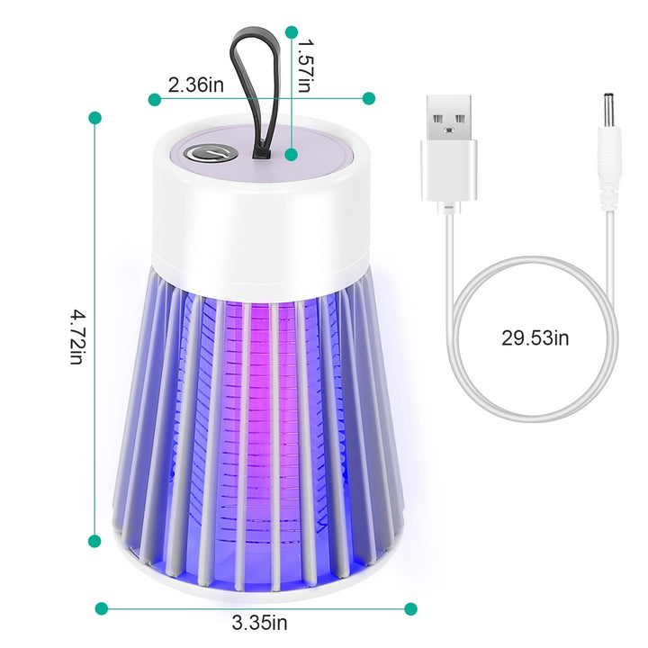 Electric Bug Zapper Mosquito Insect Killer Lamp Portable LED Light Fly Trap Catcher Image 8