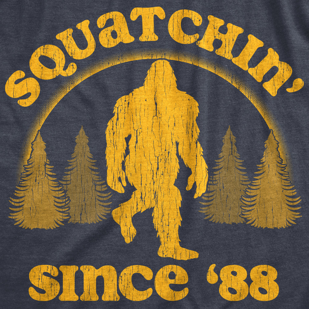 Mens Squatchin Since 88 T Shirt Funny Cool Retro Sasquatch Bigfoot Novelty Tee For Guys Image 2