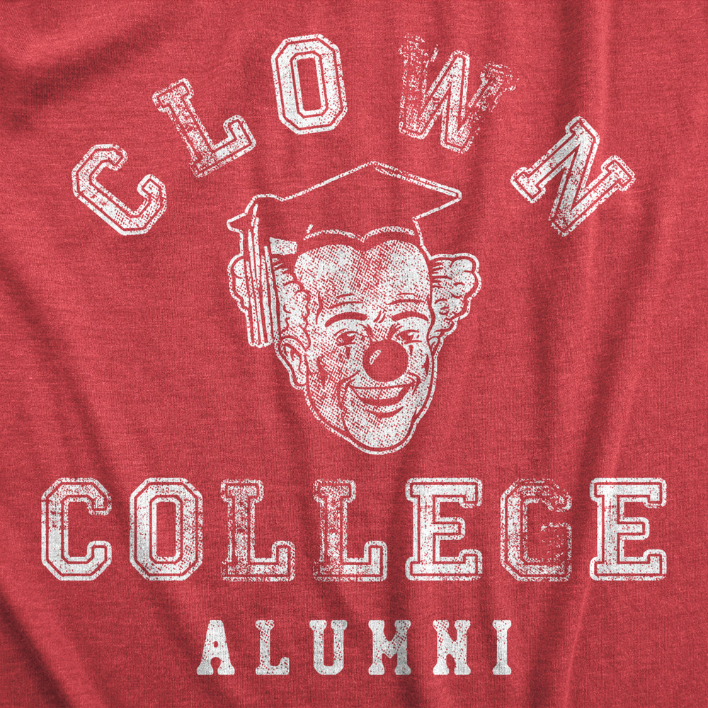 Womens Clown College Alumni T Shirt Funny Sarcastic Graduate Cap Tee For Ladies Image 2