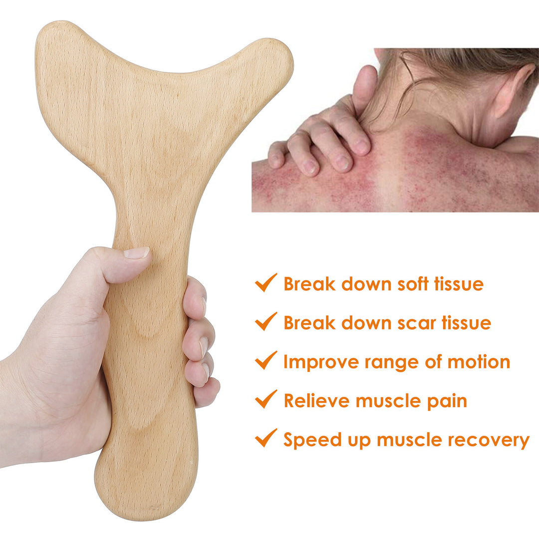 Wood Therapy Massage Tool Lymphatic Drainage Paddle Wooden Scraping Tools Image 3