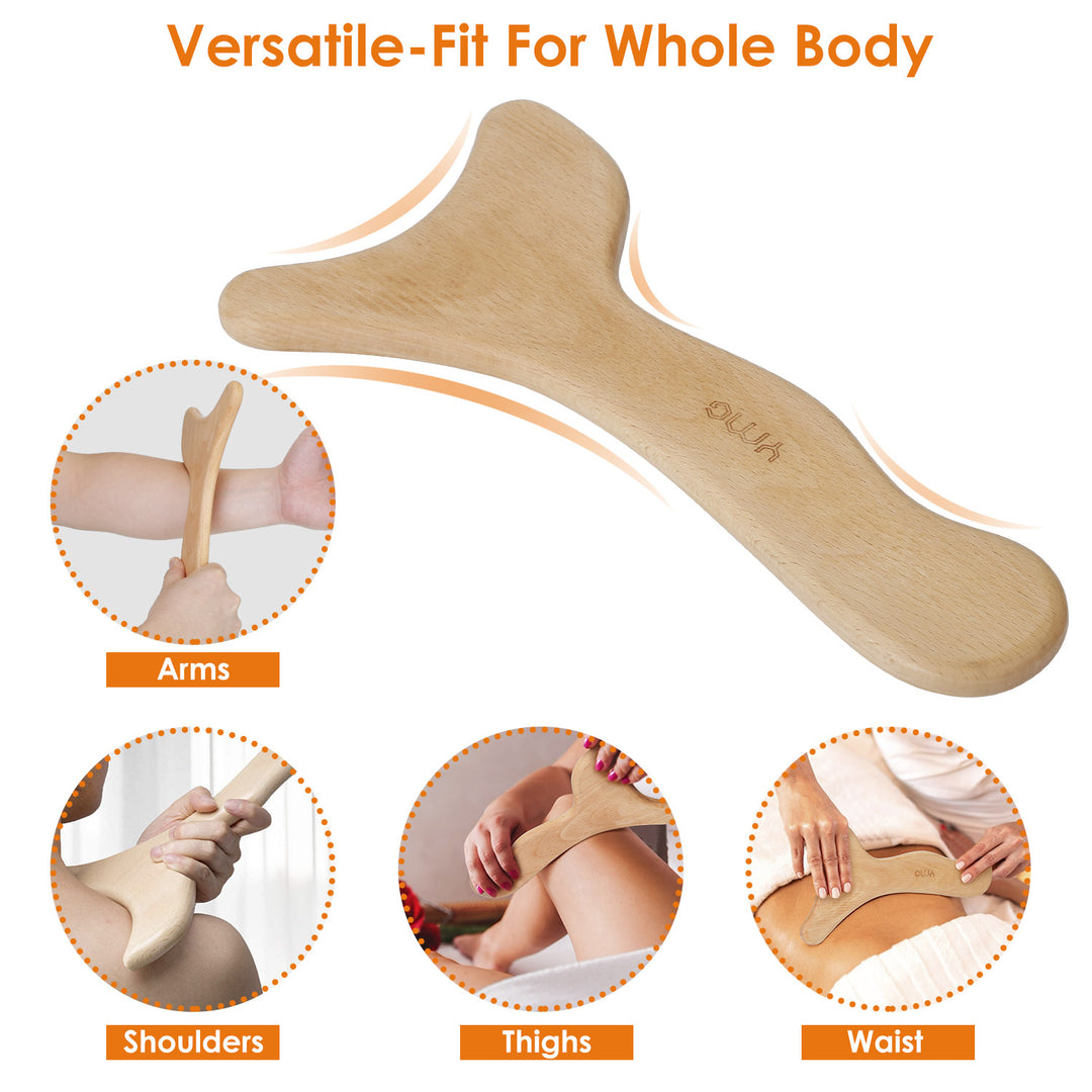 Wood Therapy Massage Tool Lymphatic Drainage Paddle Wooden Scraping Tools Image 4