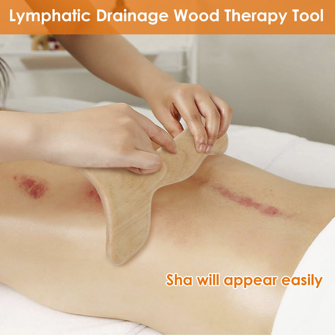 Wood Therapy Massage Tool Lymphatic Drainage Paddle Wooden Scraping Tools Image 4