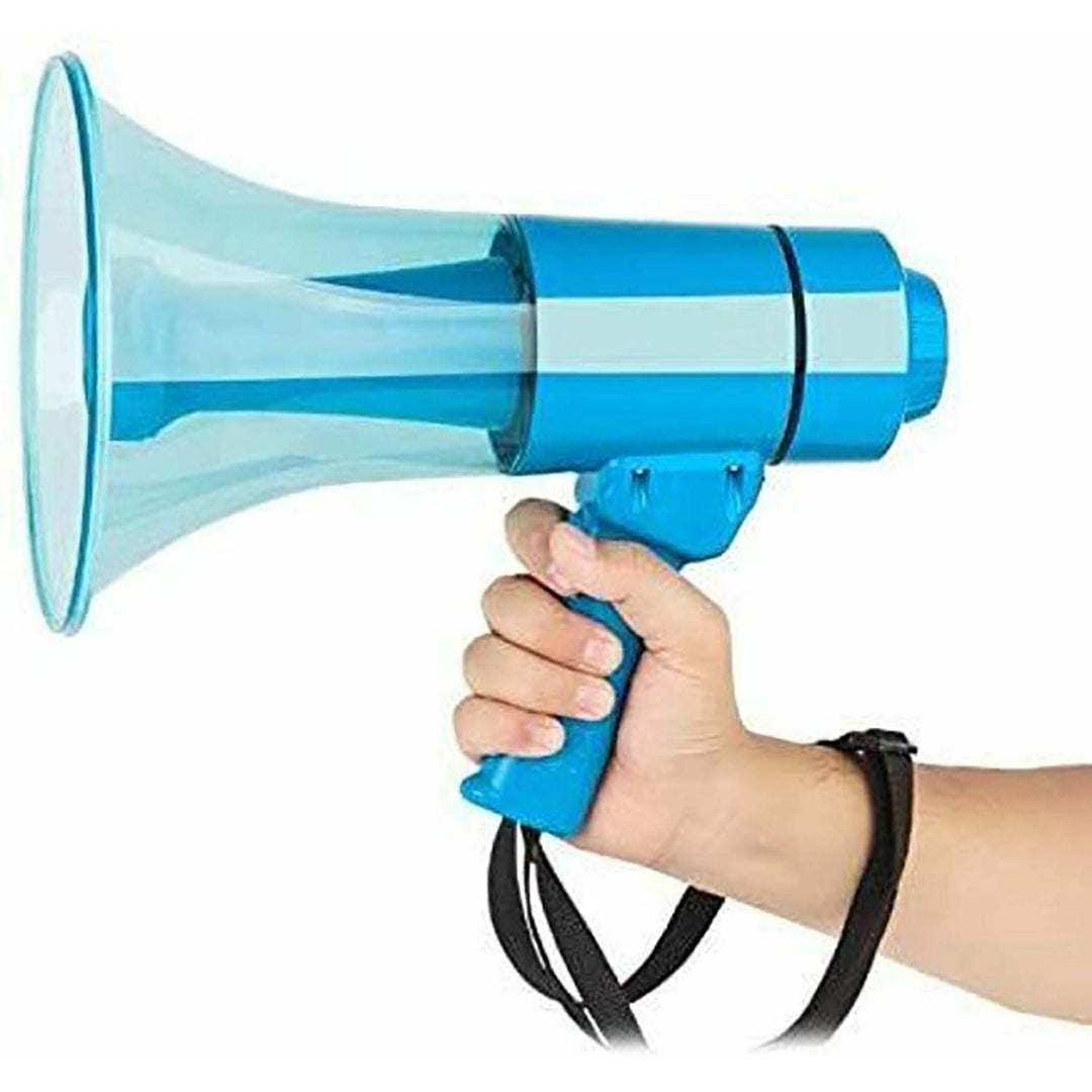 Megaphone Bullhorn Cheer Horn Mic Recording Siren Blow Horn Hand Held Mega Phone Loudhailer Image 4