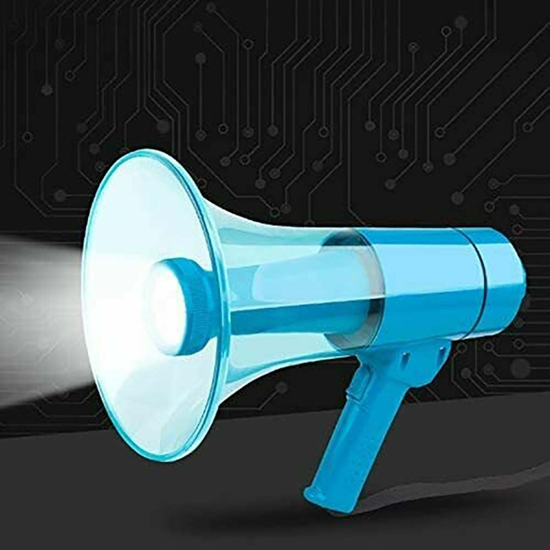 Megaphone Bullhorn Cheer Horn Mic Recording Siren Blow Horn Hand Held Mega Phone Loudhailer Image 4