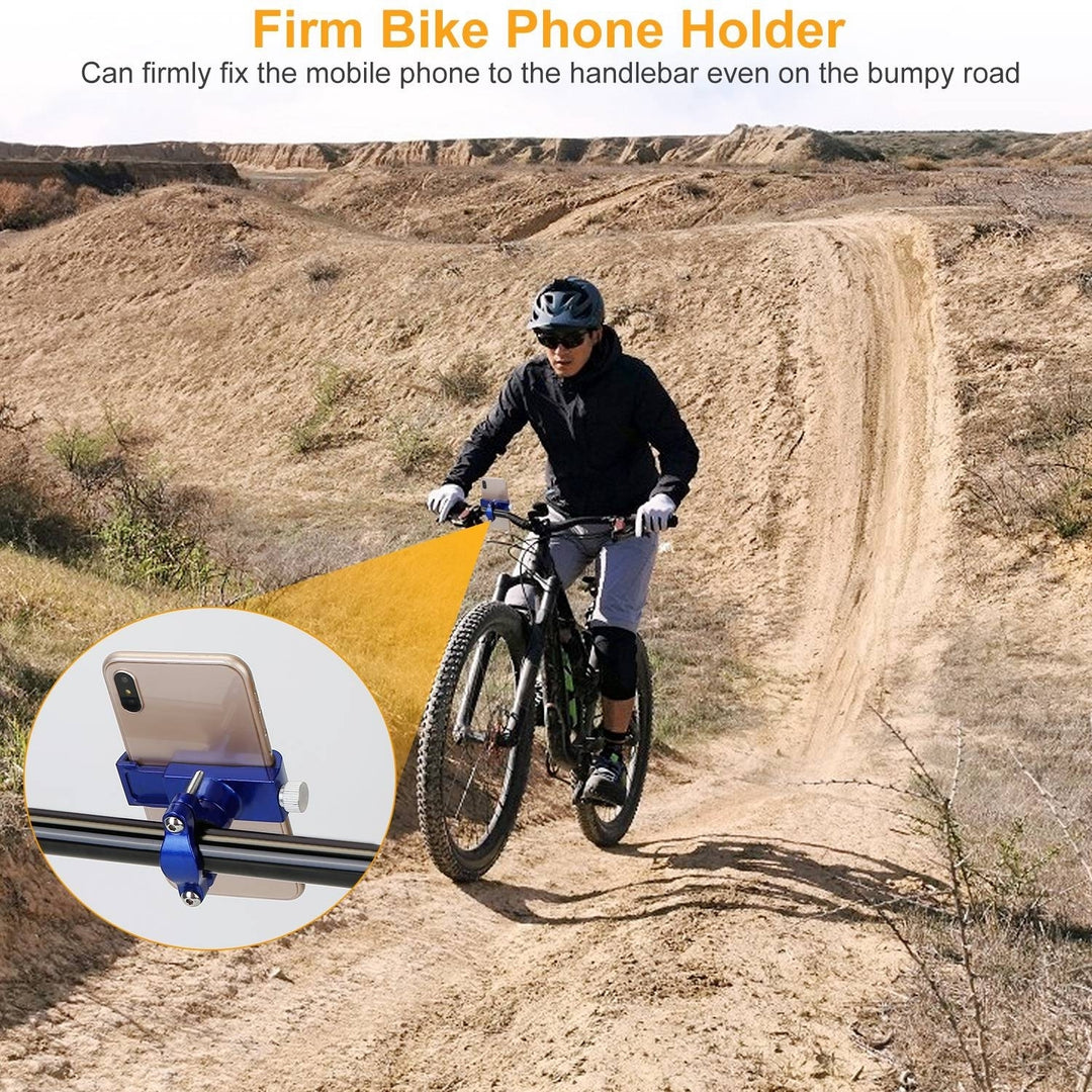 MTB Bike Handlebar Phone Holder Stand Aluminum Alloy Bicycle Phone Bracket Image 4