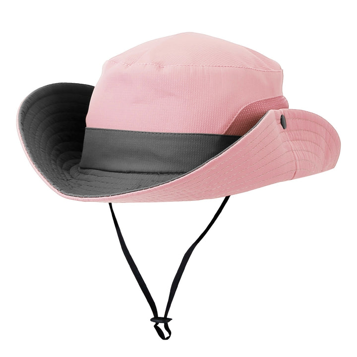Women Summer Sun Bucket Hats Foldable UV Protection Cotton Cap Wide Brim Floppy Cap Yellow Image 8