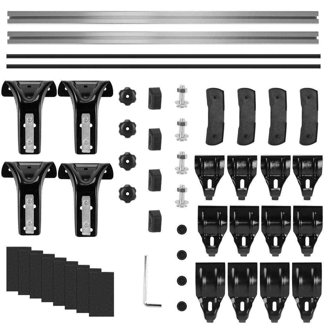 Universal Aluminum Roof Rack Cross Bar 47.24in 165LBS Max Load Cargo Carrier Image 7