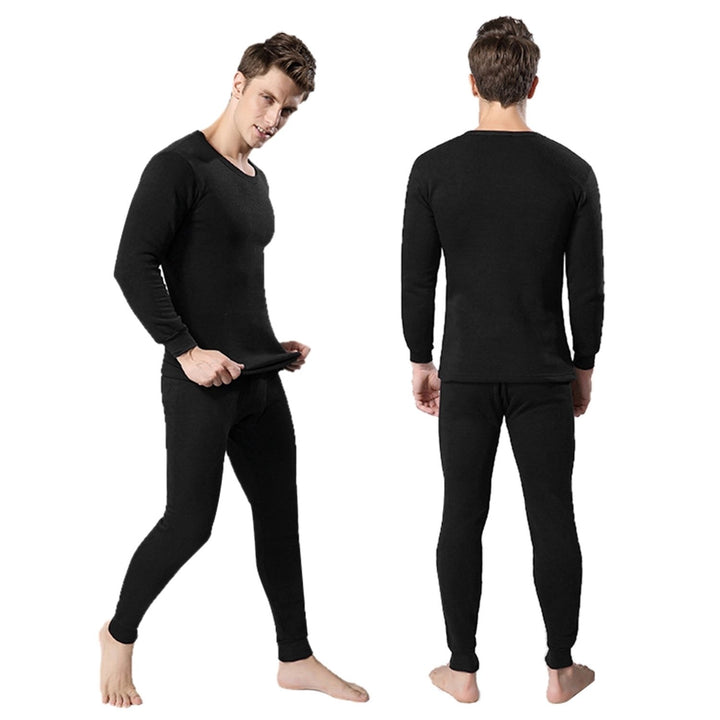 Mens Thermal Underwear Set Soft Fleece Long Johns Winter Jacket Size M-XXL Image 1