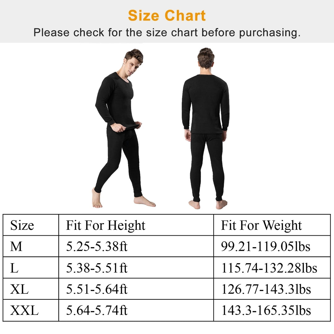 Mens Thermal Underwear Set Soft Fleece Long Johns Winter Jacket Size M-XXL Image 4