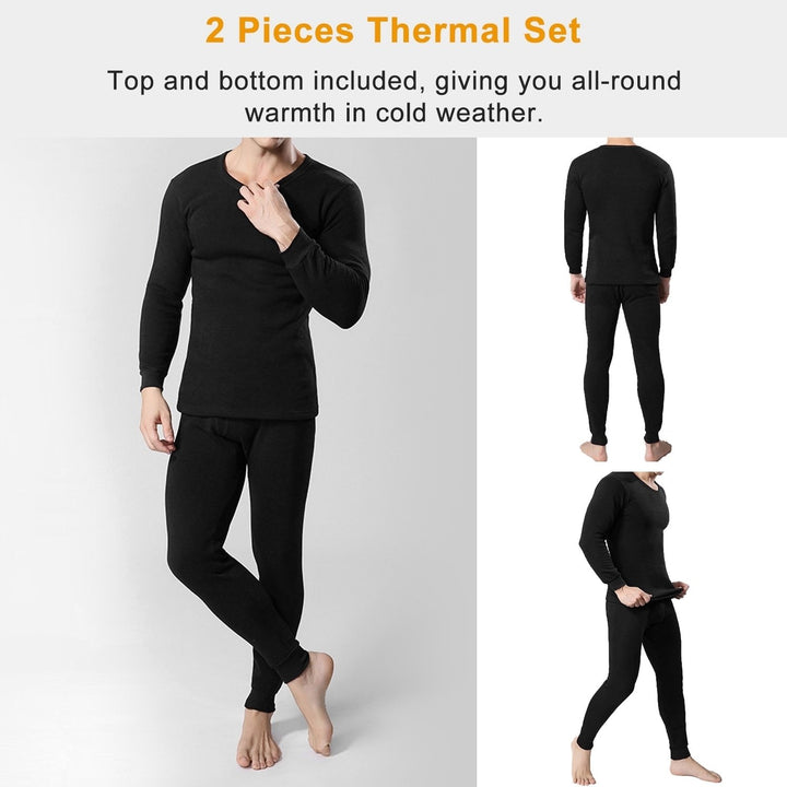 Mens Thermal Underwear Set Soft Fleece Long Johns Winter Jacket Size M-XXL Image 4